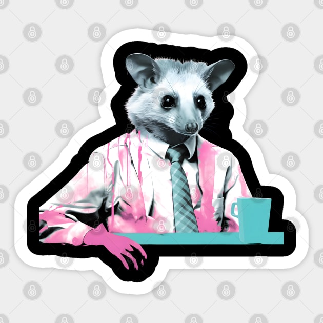 possum lovers Sticker by vaporgraphic